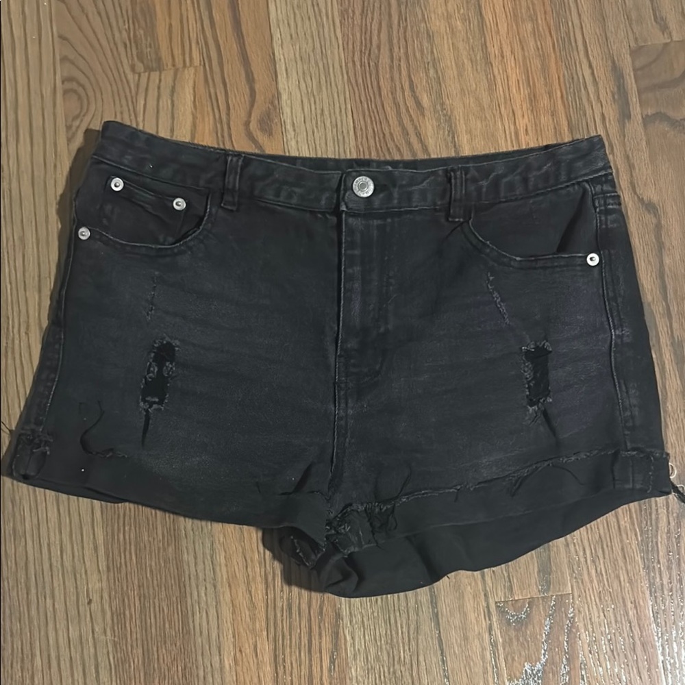 Black Premium Denim Shorts